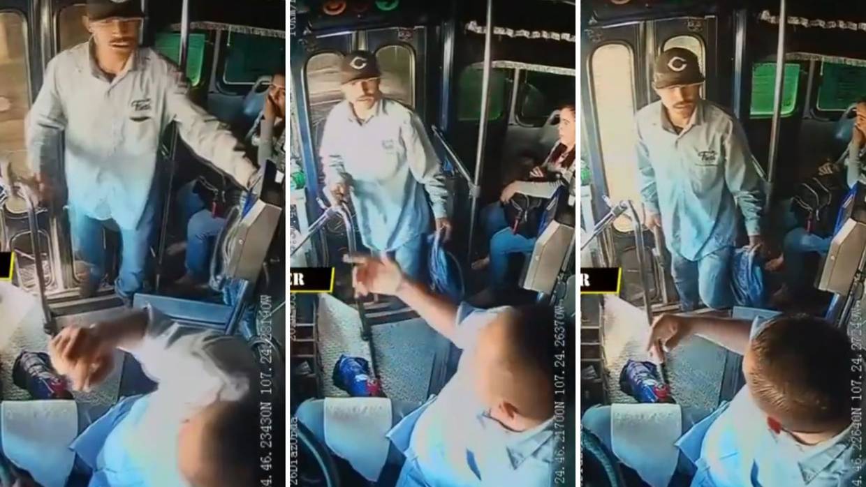 En Culiacán, Sinaloa, un conductor de autobús de la ruta Díaz Ordaz fue agredido