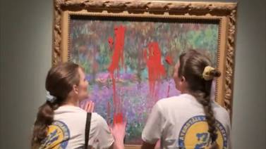 Activistas ambientales atentan contra pintura de Monet