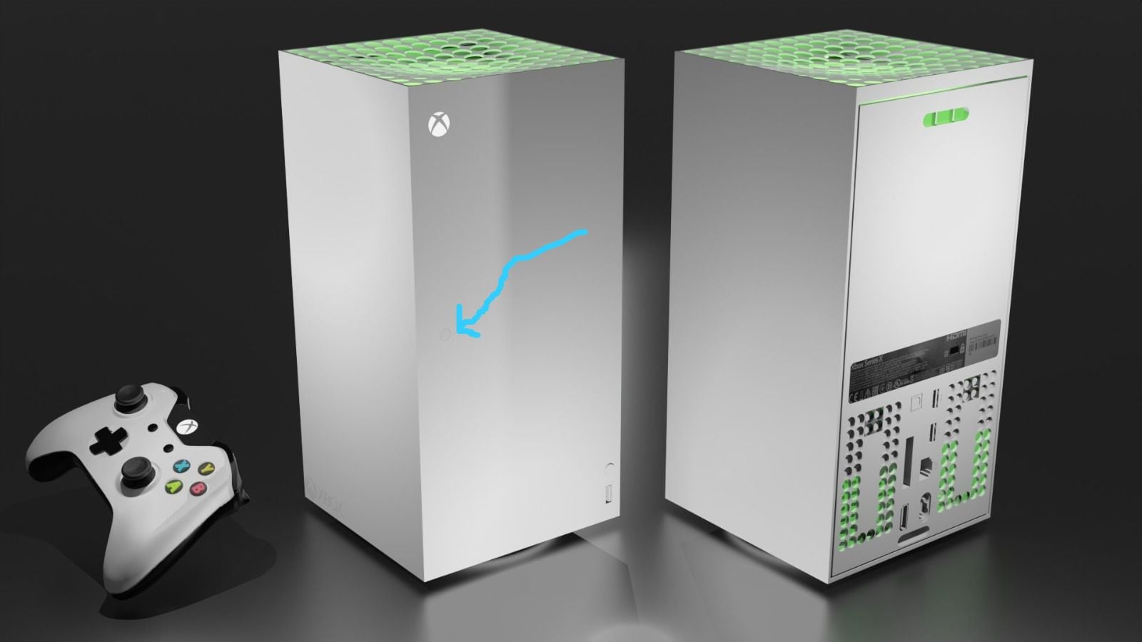 Así se vería la Xbox Series X si se lanzara su edición blanca y digital