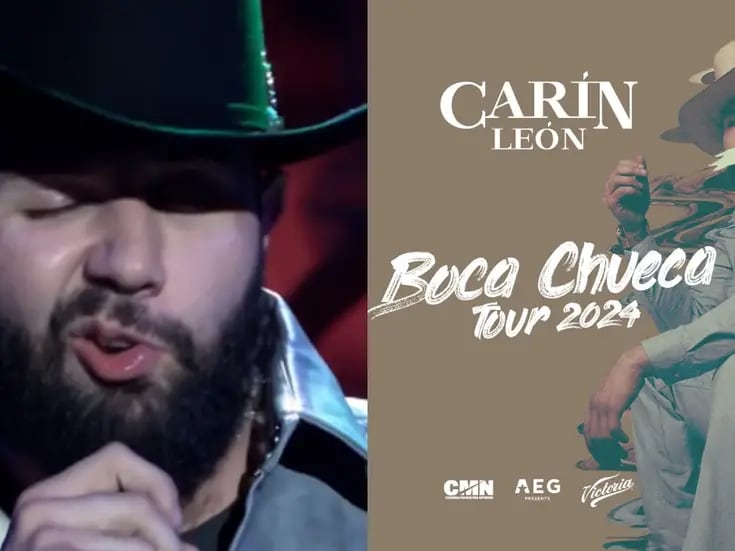 Carín León desata risas con el anuncio de su nueva gira, la cual lleva de nombre ‘Boca Chueca Tour’ 