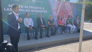 Otorgan reconocimiento para 14 familias de donantes de órganos en Sonora