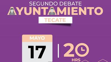 Segundo debate de candidatos a la alcaldía de Tecate a las 20:00 horas