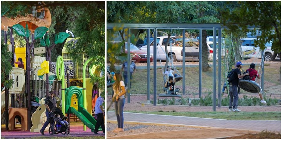 Familias hermosillenses visitaron desde ayer el recién remodelado
Parque Madero, que ahora tiene nuevos juegos para los niños. FOTOS: ELEAZAR ESCOBAR