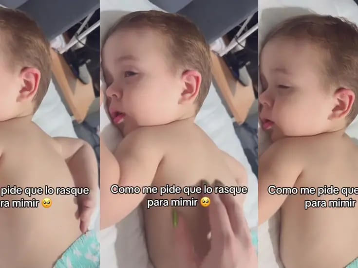 TikTok: bebé se vuelve viral por insistirle a su mamá que lo siga sobando para dormirse