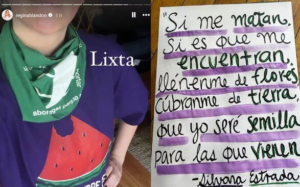 Regina Blandon es parte de las manifestaciones del 8M
