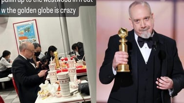 Ganador del Globo de Oro fue visto con su premio en un restaurante de comida rápida después de la ceremonia