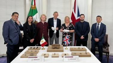 México rematriará 19 piezas arqueológicas desde Reino Unido 