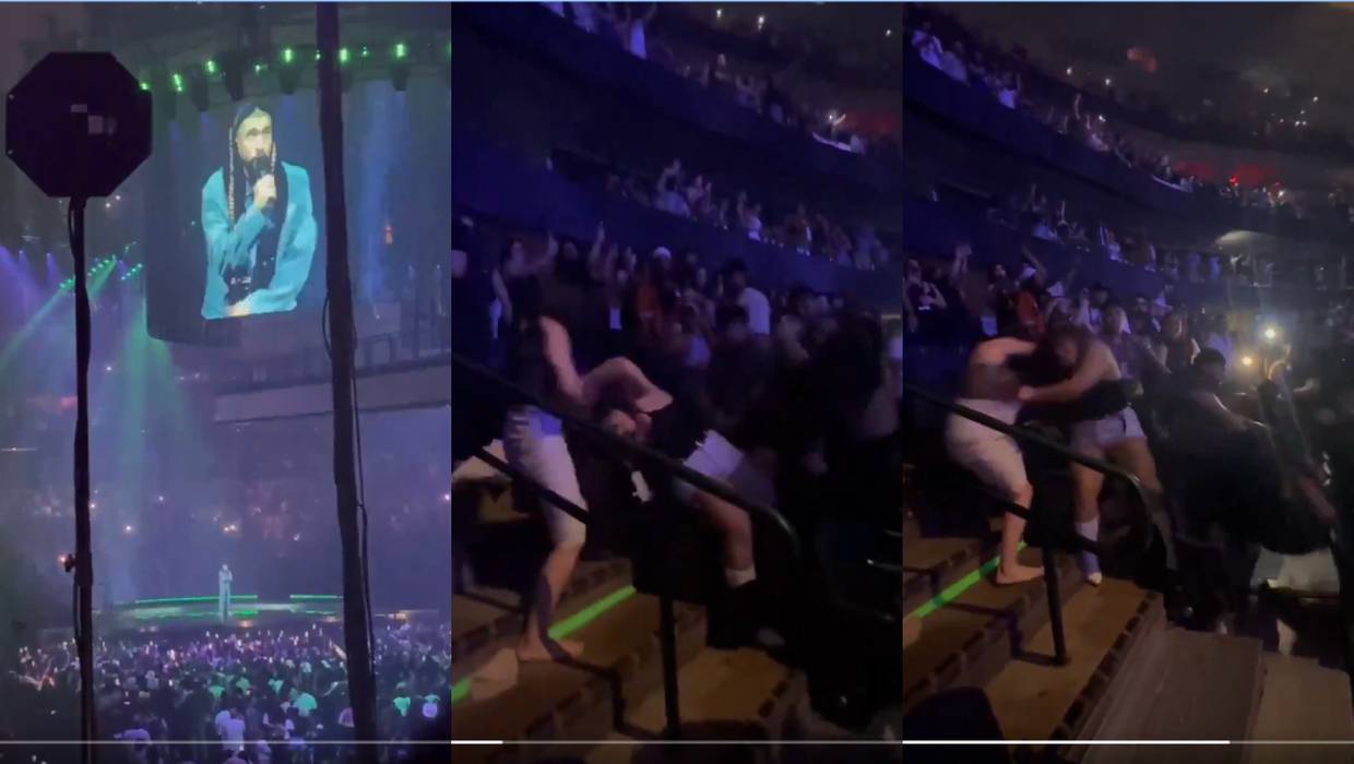 Se desata violenta pelea entre fans en pleno concierto de Bad Bunny en Texas