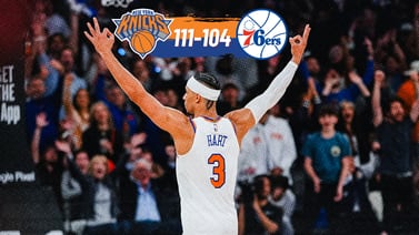 NBA: Knicks superan a los 76ers 111-104 en el primer partido de los cuartos de final de la conferencia del Este