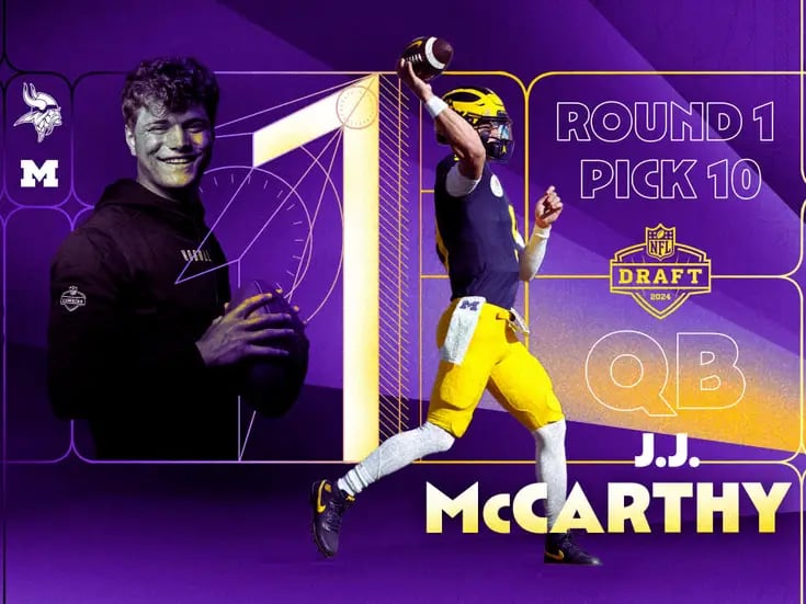 NFL: El ganador del campeonato nacional con la universidad de Michigan J.J. McCarthy es nuevo jugador de los Minnesota Vikings