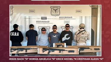 Decomisan armas en Tecate; arrestan a tres hombres y un adolescente