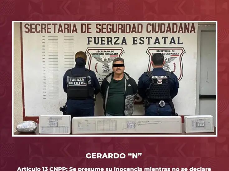 Detienen a sujeto en posesión de armas de fuego y cargadores en el ejido Estación Coahuila