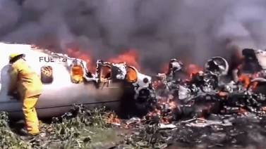 VIDEO: Confirma Sedena 6 muertes en caída de aeronave militar en Veracruz