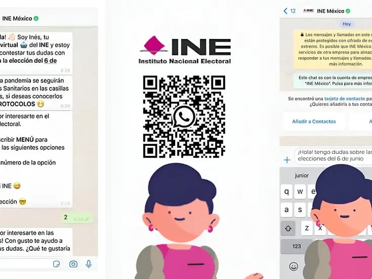 Borra tus dudas de las elecciones con Inés, chatbot del INE disponible en WhatsApp