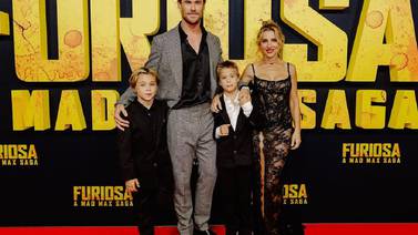 Elsa Pataky y Chris Hemsworth presentan a sus gemelos en la alfombra roja de ‘Furiosa’