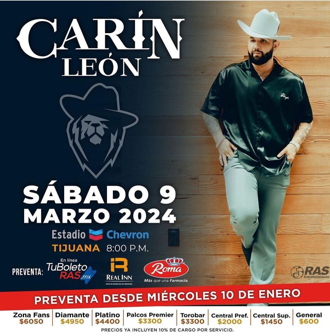 Carín León regresa a Tijuana este 9 de marzo Noticias de Tijuana El