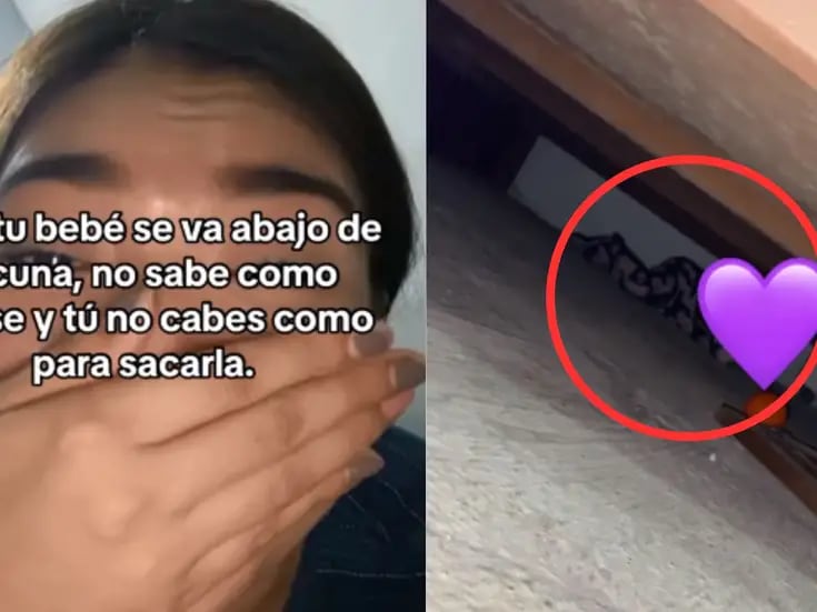VIDEO: Bebé queda atrapada debajo de su cuna y la madre recurre a TikTok para pedir ayuda