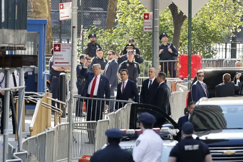 Donald Trump se presentó este lunes en la Corte de Manhattan. | AP