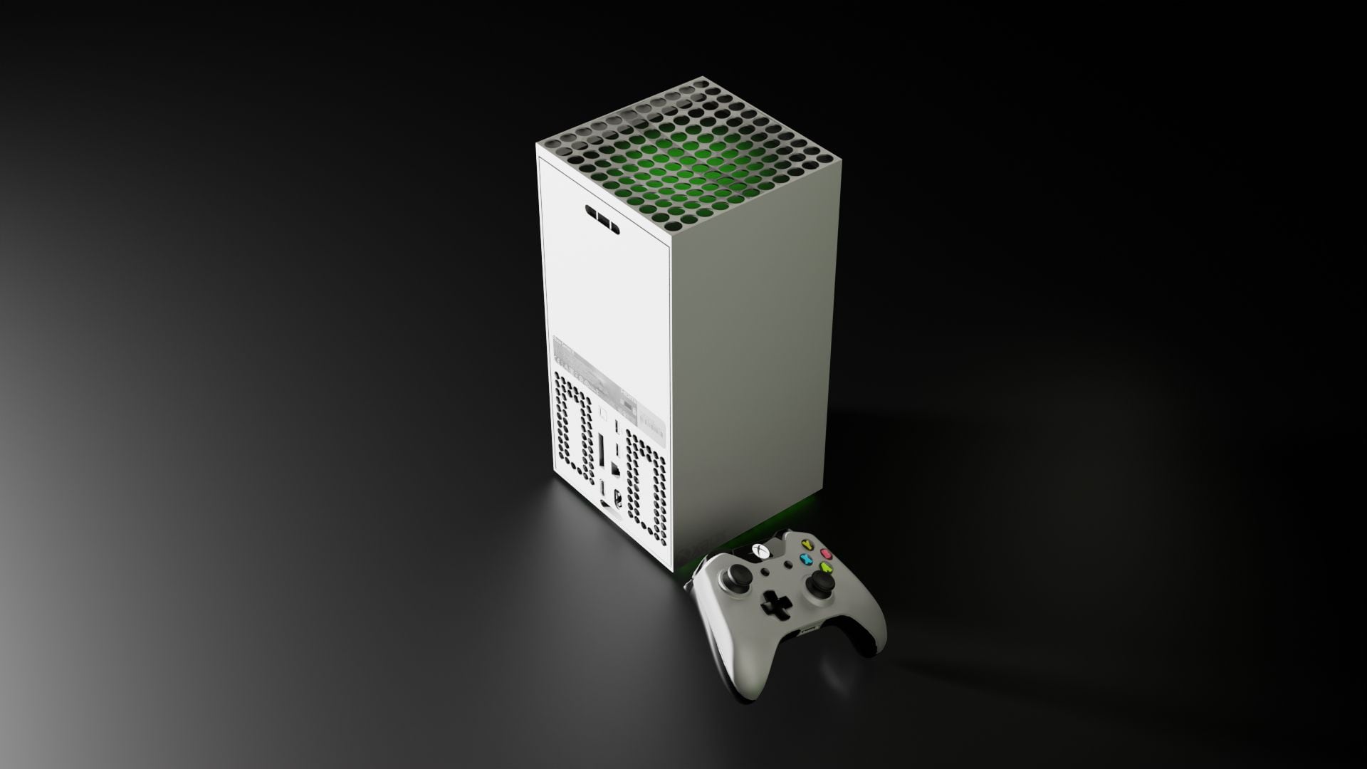 Así se vería la Microsoft Xbox Seriex X si se estrenara una edición blanca digital. Fuente: especial
