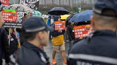 Realizan primera protesta autorizada en Hong Kong después de 3 años de no hacerlas