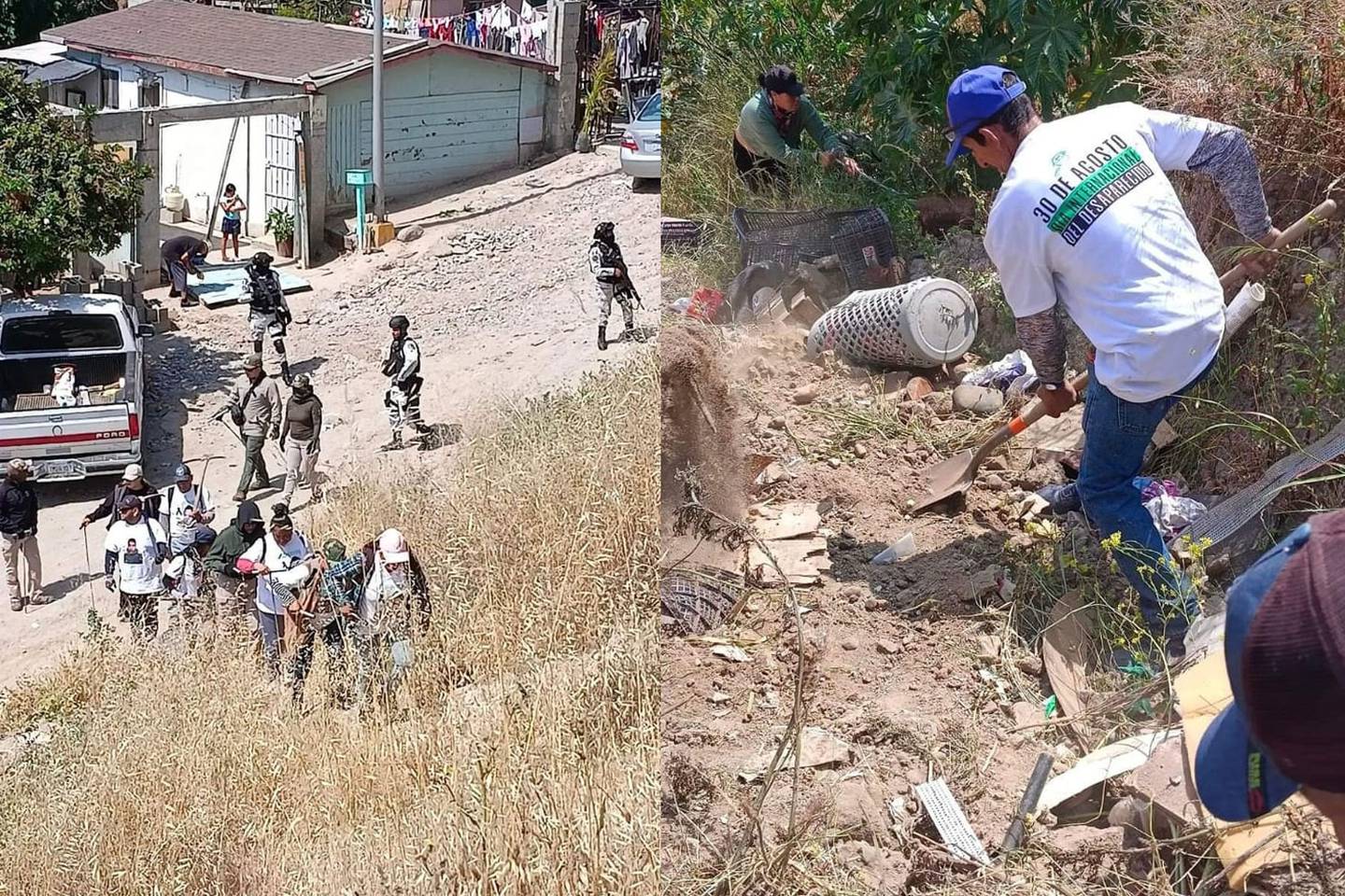 El colectivo Buscando a Toledo realizó el hallazgo en lotes baldíos del Infonavit Cachanillas en Tijuana.