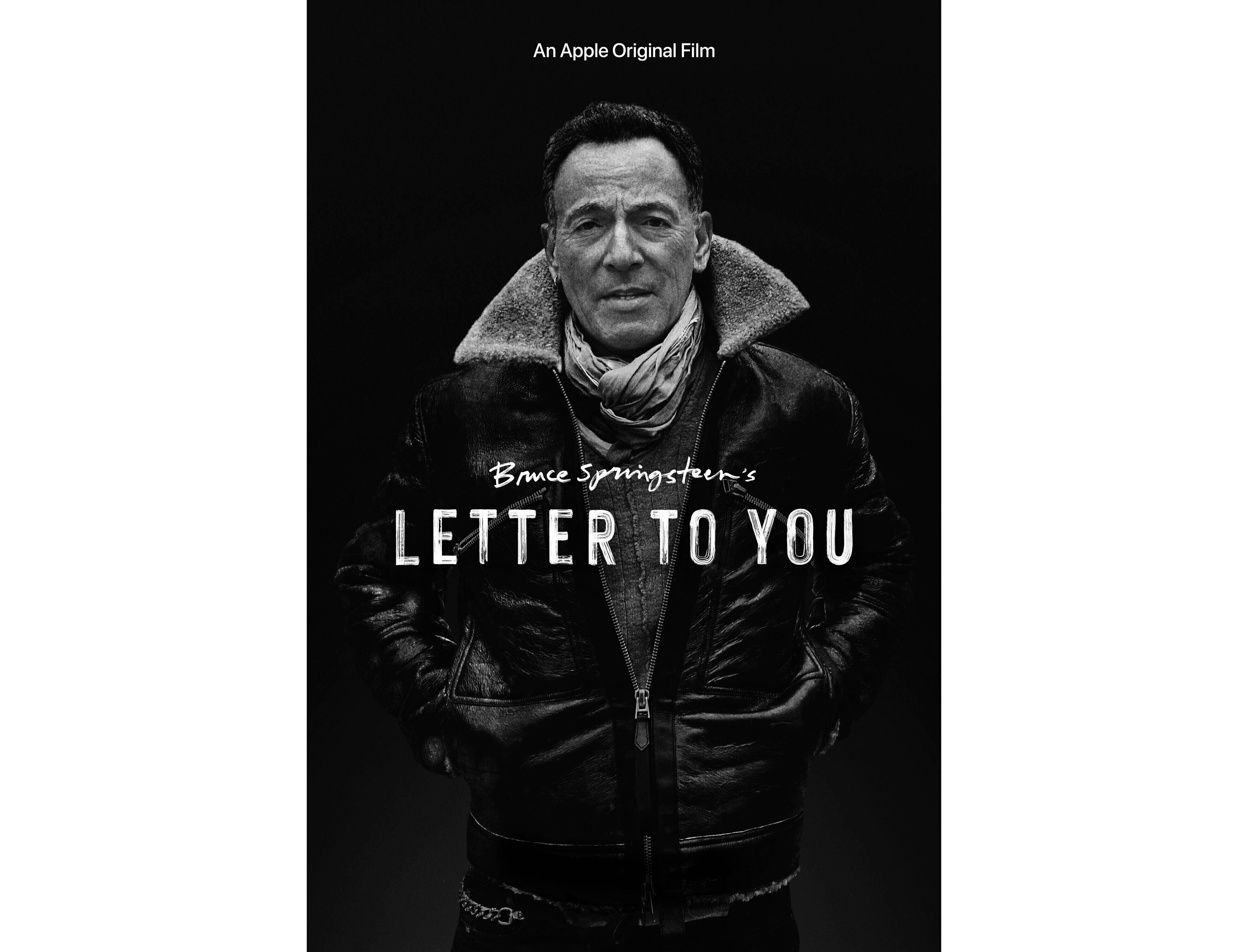 El arte del documental "Bruce Springsteen's Letter To You" que se estrena el 23 de octubre en una imagen proporcionada por Apple. El documental se estrena el mismo día que será lanzado el álbum "Letter To You" de Bruce Springsteen. (Apple via AP)