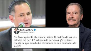 Santiago Nieto critica a Fox por error en conteo de votos: "Quítenle el celular al señor"