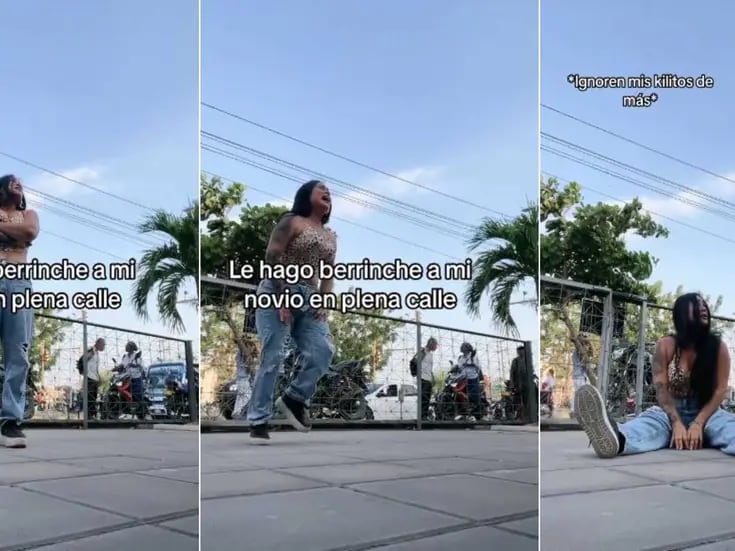 VIDEO: Joven hace 'berrinche' a su novio en plena calle y se hace viral