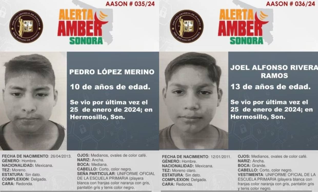 Preocupa en Sonora recientes desapariciones de menores. // Foto: Especial/El Universal