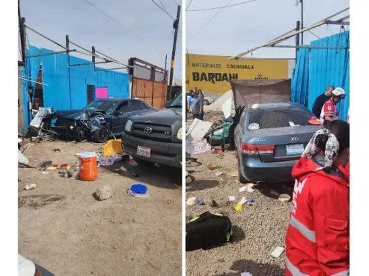 Automovilista embiste taquería en la colonia Mayos tras choque
