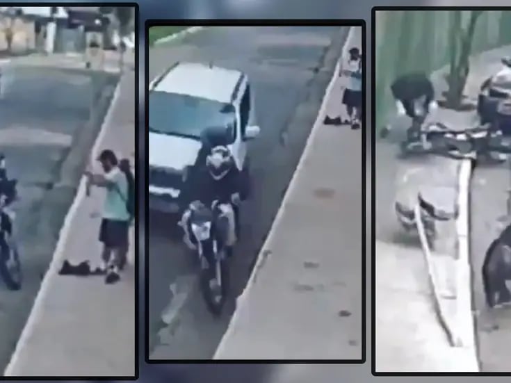 VIDEO: Conductor atropella a asaltantes en motocicleta y evita robo