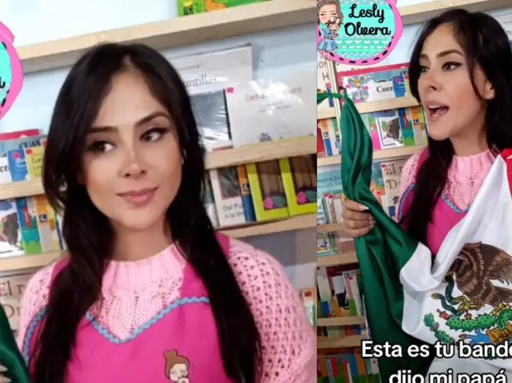 Viral | Maestra de preescolar compone canción sobre la bandera de México y la canta con sus alumnos