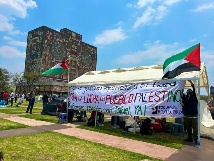 Estudiantes de la UNAM se suman a protestas pro-Palestina