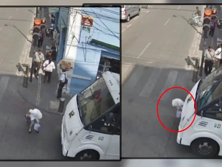 VIDEO: Abuelita es brutalmente atropellada por microbús en Puebla (Imágenes fuertes)