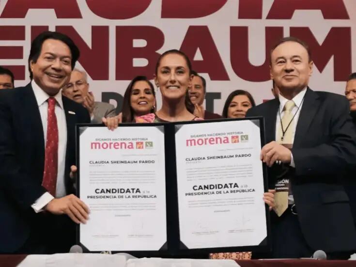 Claudia Sheinbaum recibe constancia como candidata presidencial por Morena