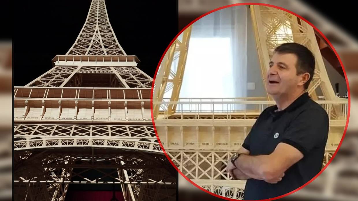 Francés que pasó años construyendo un modelo de 7 metros de la Torre Eiffel con fósforos podría no tener su récord mundial por usuar cerillas "inadecuadas"