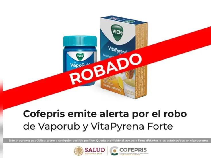 Roban Vaporub y VitaPyrena Forte, Cofepris emite alerta 