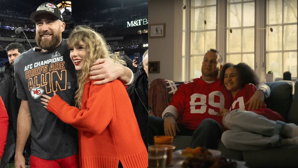 Anuncio del "efecto Taylor Swift" por la marca Cetaphil, dedicado al Super Bowl 2024.