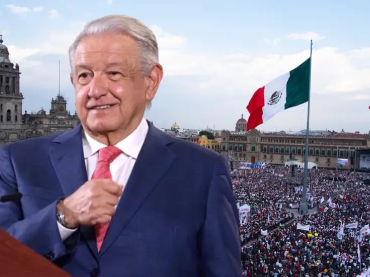 ¿Por qué AMLO quitará la bandera de México del Zócalo durante ‘Marea Rosa’?