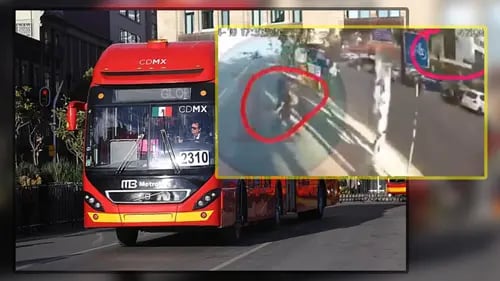 VIDEO: Momento exacto en que Metrobús arrolló a pareja
