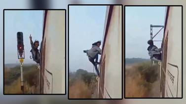 VIDEO: Joven sufre terrible accidente al querer grabar video de TikTok sobre un tren