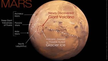 Encuentran un volcán gigante en Marte que siempre estuvo a la vista