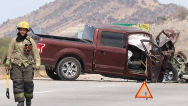 Muere hombre en accidente de auto en la carretera a Guaymas