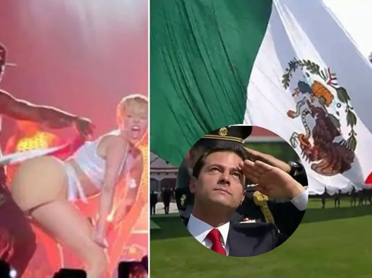 Bandera de México: Los momentos más bizarros del lábaro patrio con Miley Cyrus, Peña Nieto, Justin Bieber y más
