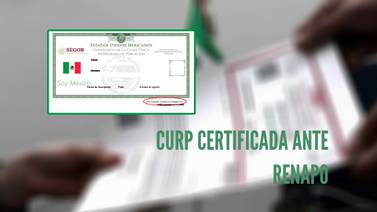 ¿Tu CURP está certificada ante Renapo? Si no lo está no podrás hacer trámites oficiales