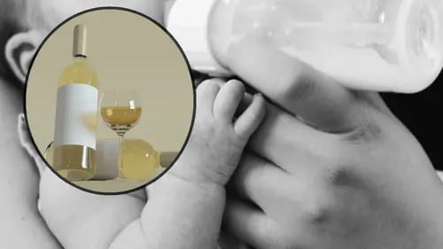 Abuelita da vino a bebé por error y acaba con coma etílico en Italia