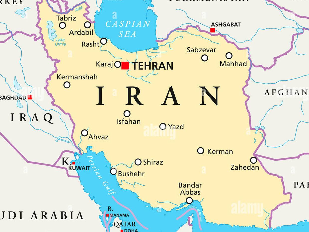 Mapa de Irán.