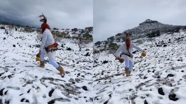 VIDEO: Danza del Venado en la nieve de Nogales