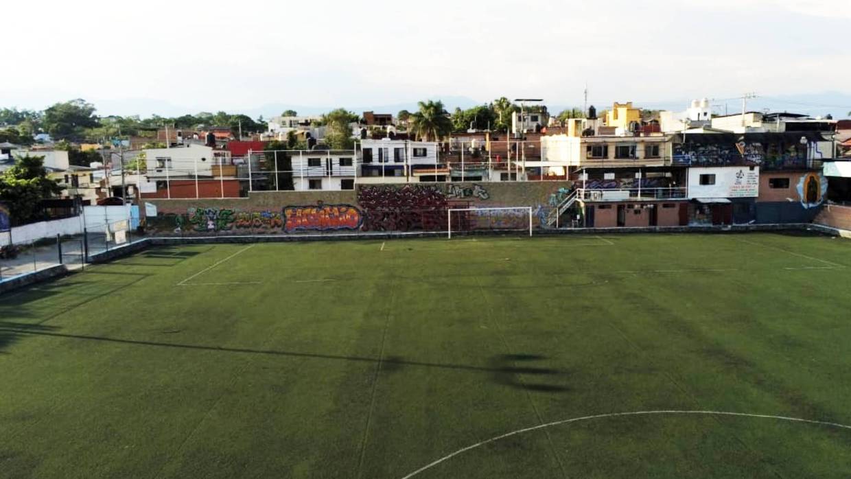 Unidad deportiva “Chato Balderas”, ubicada en el poblado de Acapantzingo, Cuernavaca. Foto: Facebook