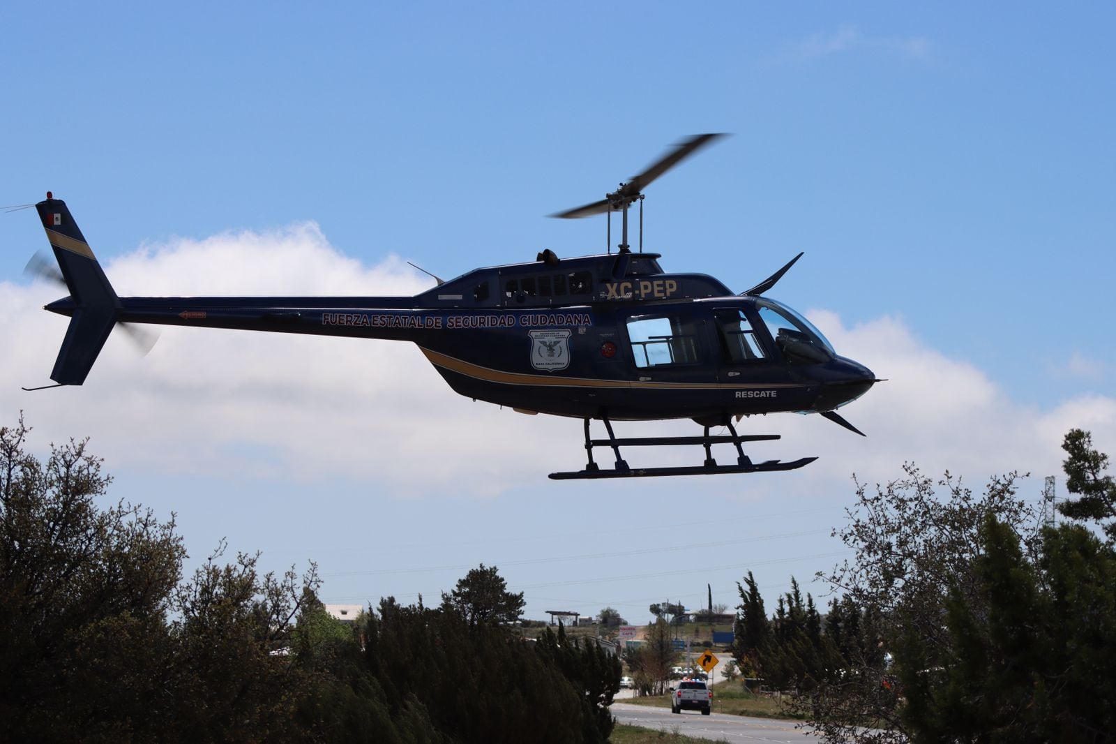 El operativo fue reforzado mediante sobrevuelo de helicóptero.